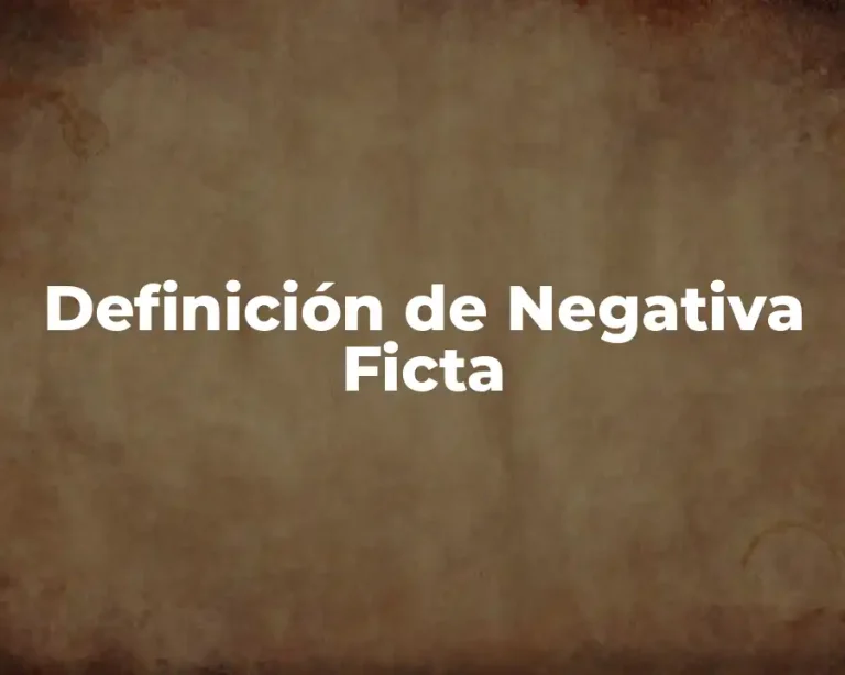 Definición de Negativa Ficta