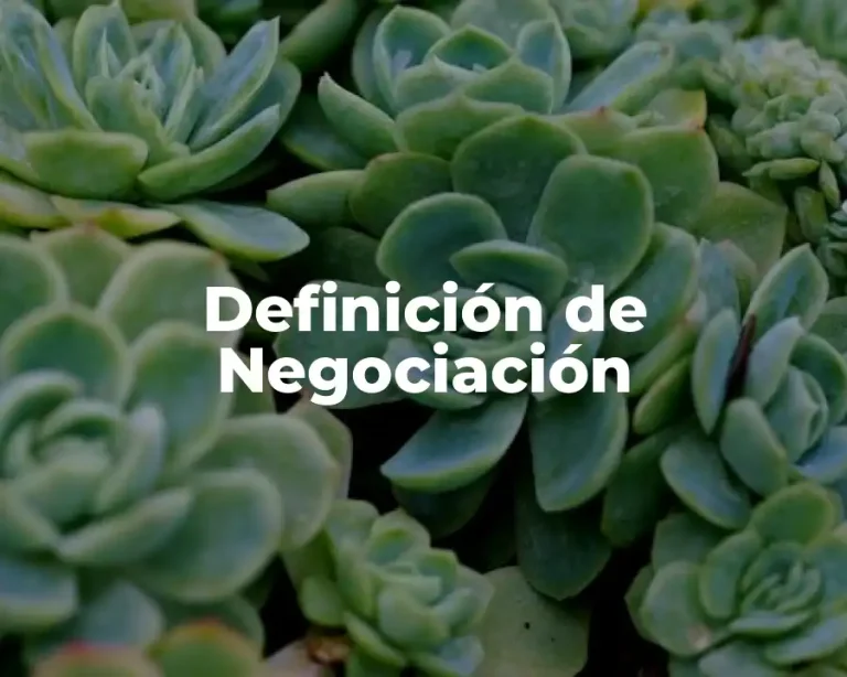 Definición de Negociación