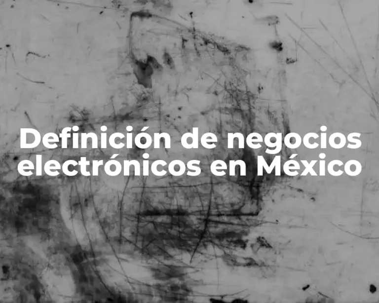 Definición de negocios electrónicos en México