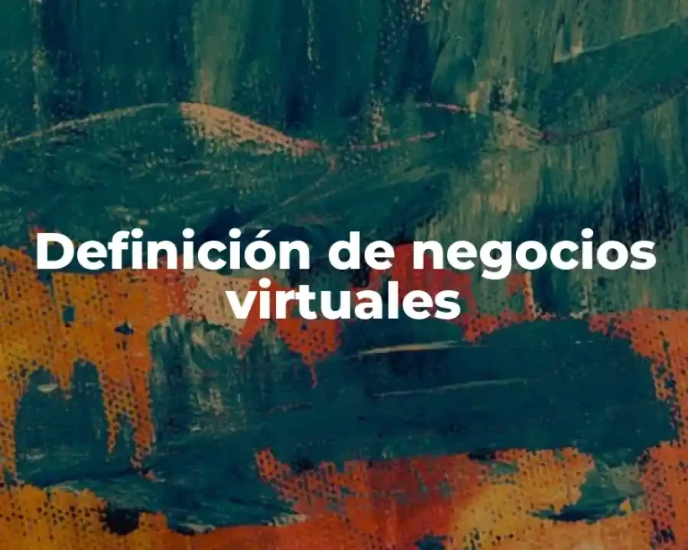 Definición de negocios virtuales