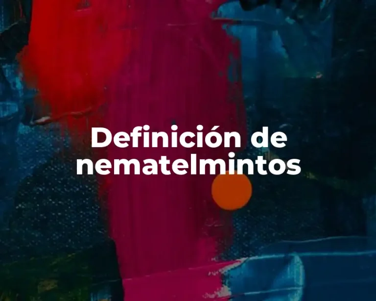 Definición de nematelmintos