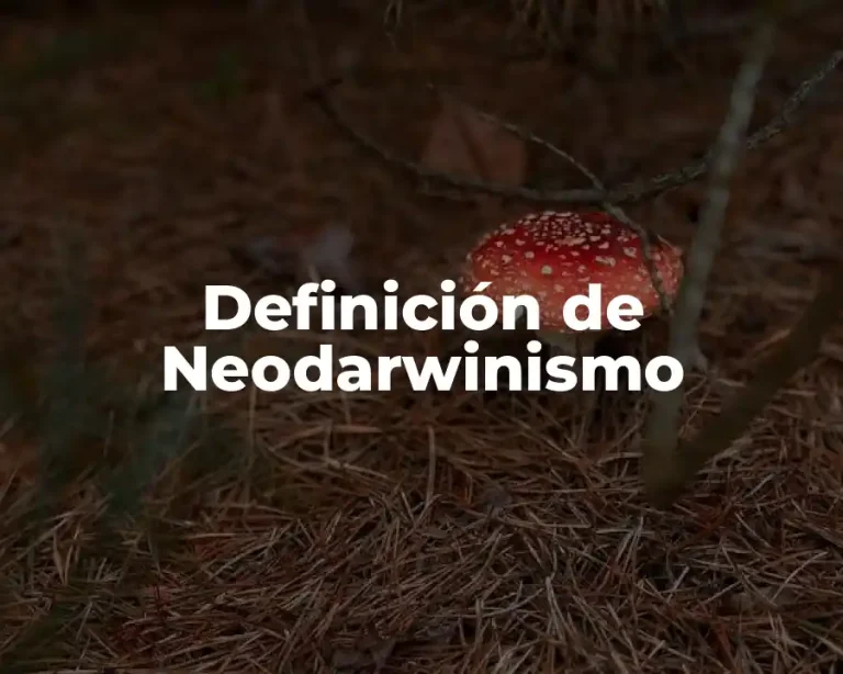 Definición de Neodarwinismo