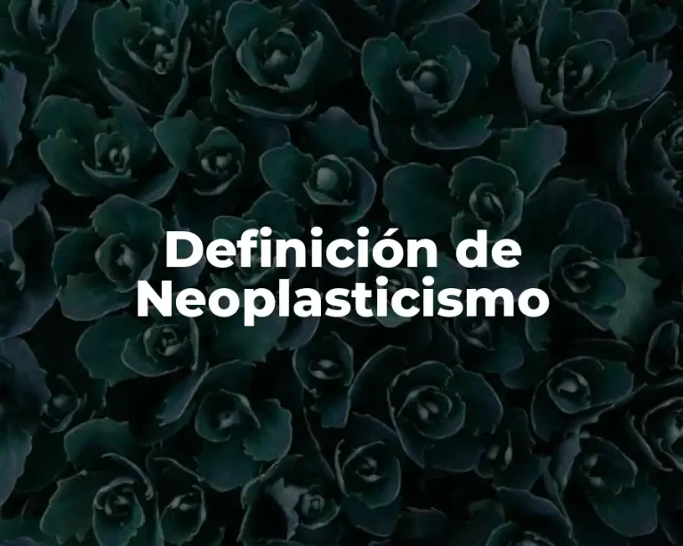Definición de Neoplasticismo