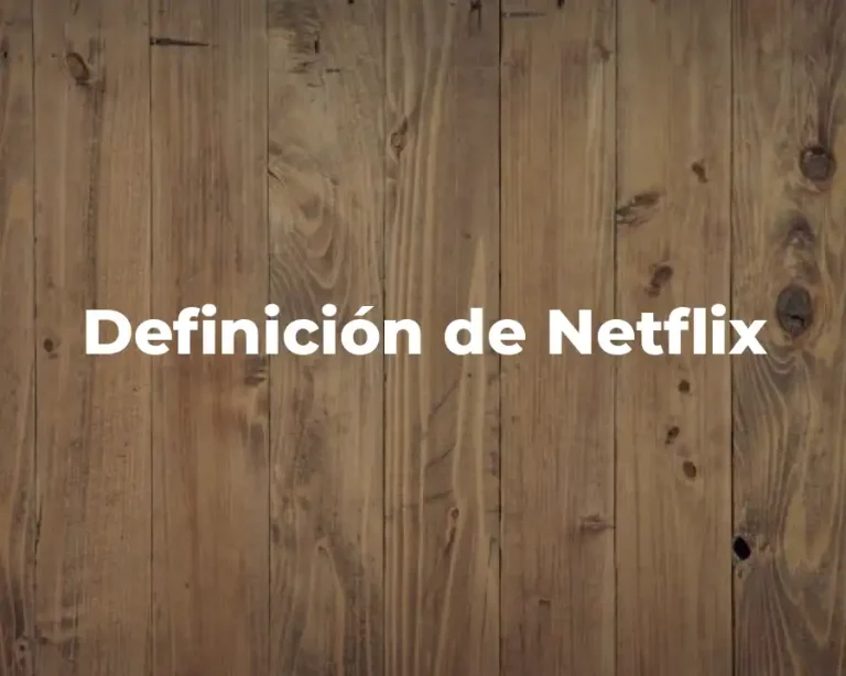 Definición de Netflix