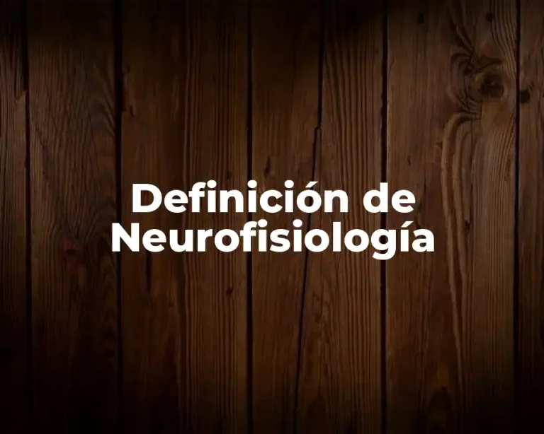 Definición de Neurofisiología