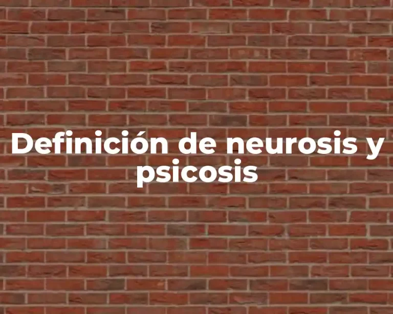 Definición de neurosis y psicosis