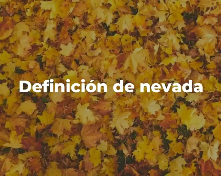Definición de nevada
