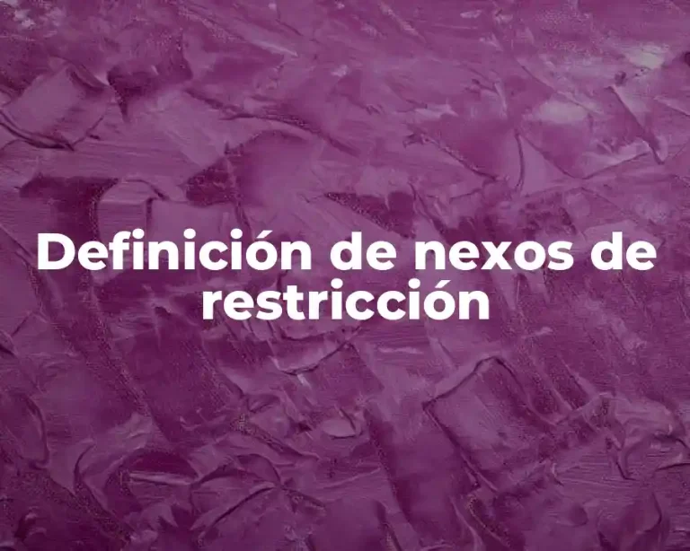 Definición de nexos de restricción