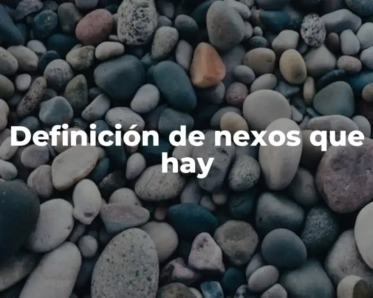 Definición de nexos que hay