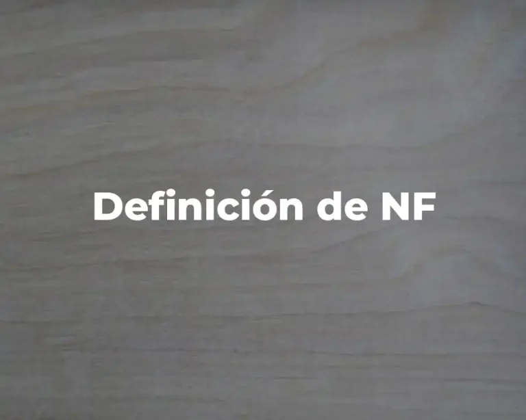 Definición de NF
