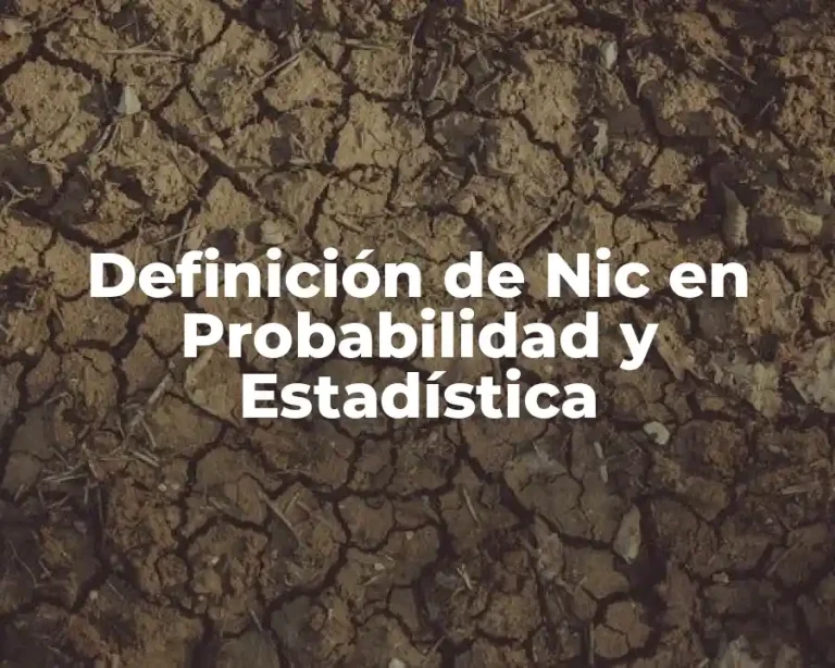 Definición de Nic en Probabilidad y Estadística