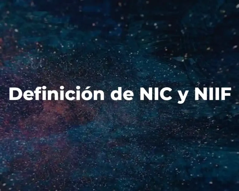 Definición de NIC y NIIF