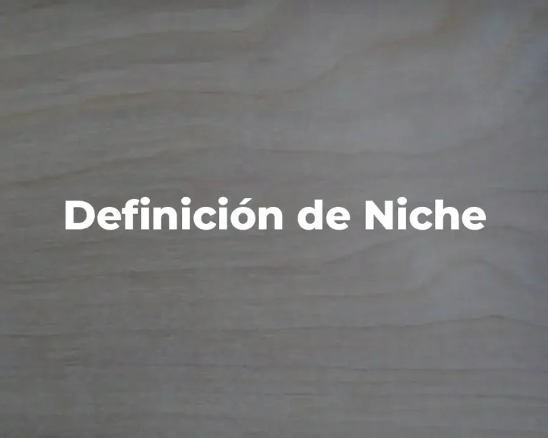 Definición de Niche