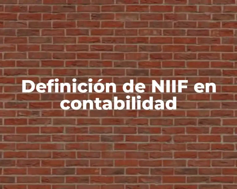 Definición de NIIF en contabilidad