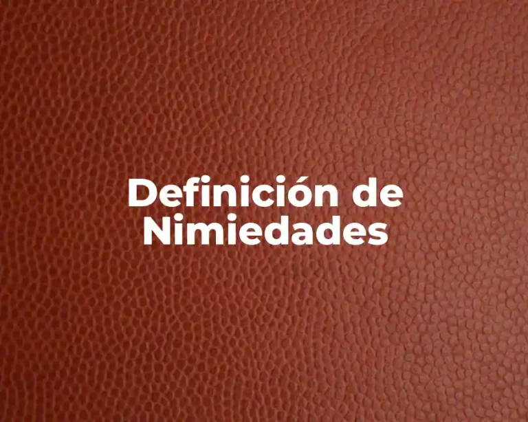 Definición de Nimiedades