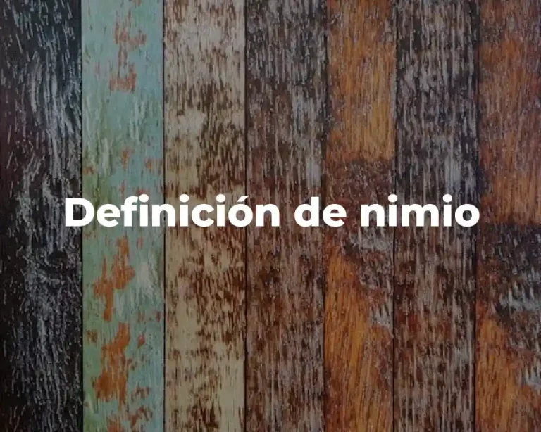 Definición de nimio