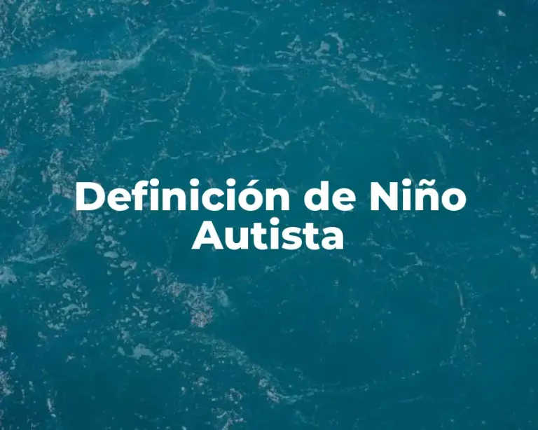 Definición de Niño Autista