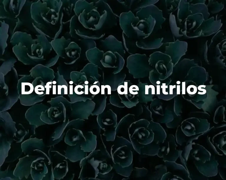 Definición de nitrilos