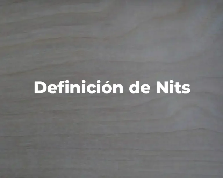 Definición de Nits