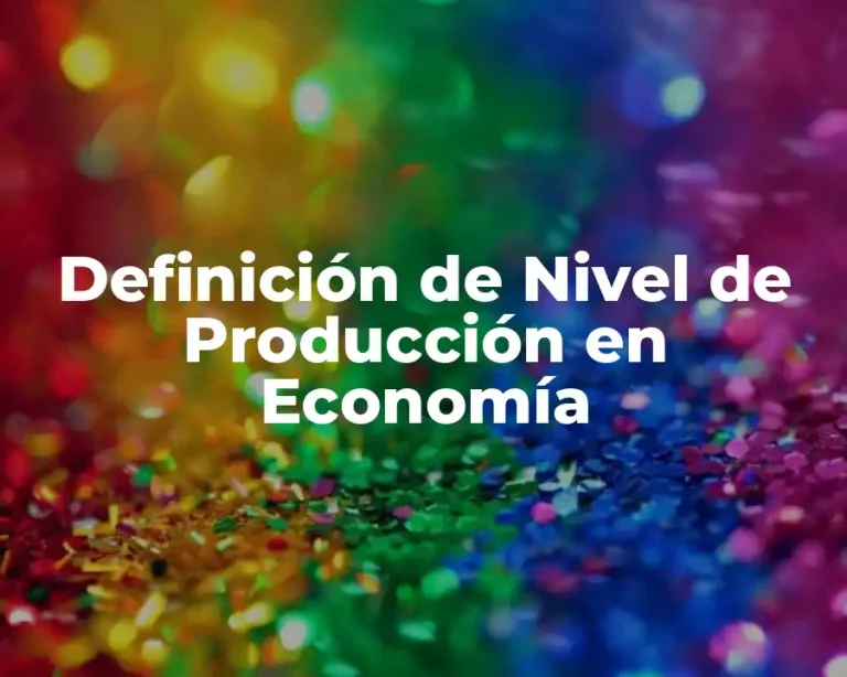 Definición de Nivel de Producción en Economía