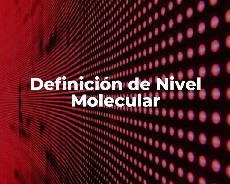 Definición de Nivel Molecular
