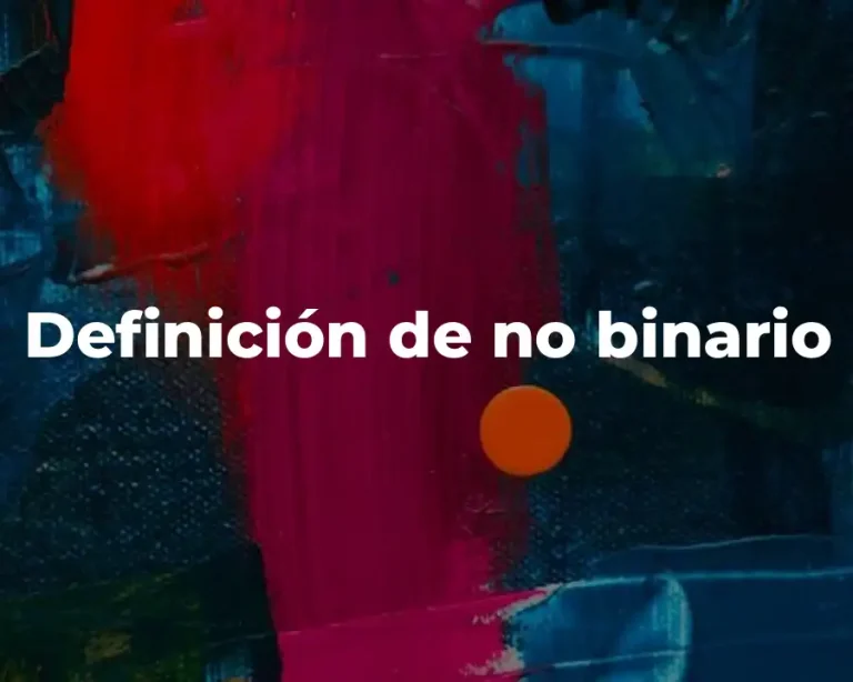 Definición de no binario