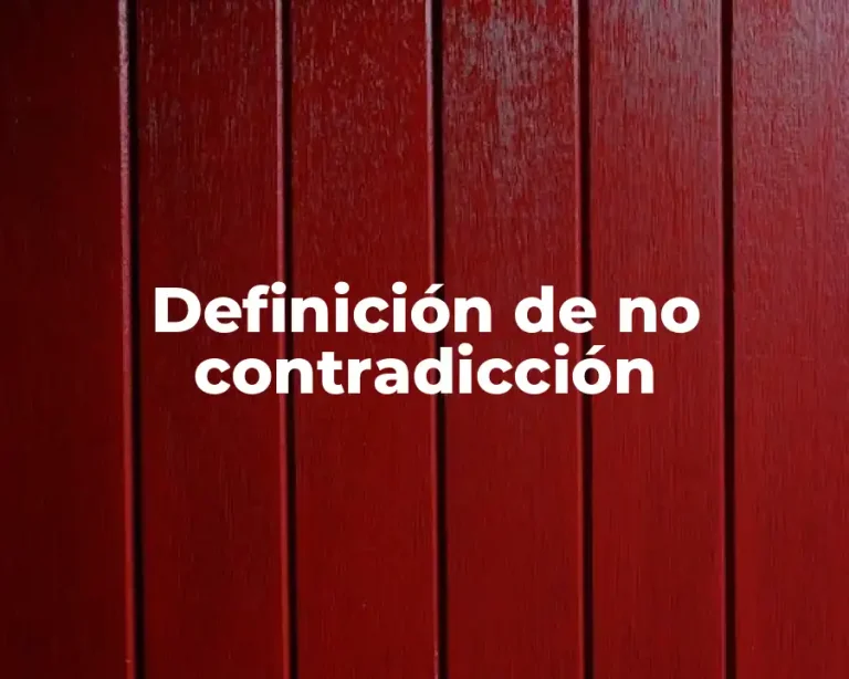 Definición de no contradicción