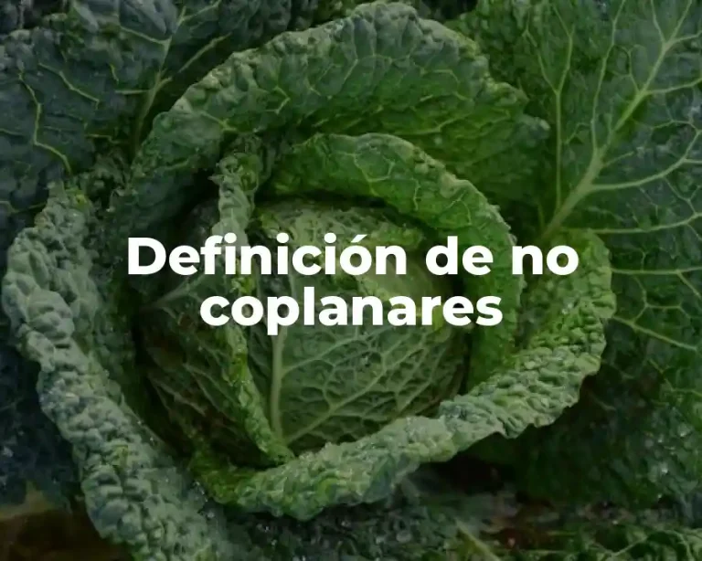 Definición de no coplanares
