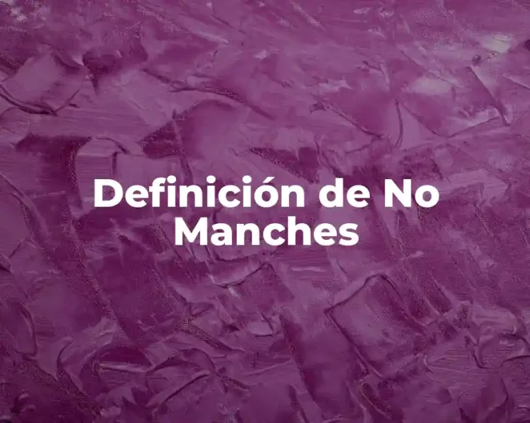 Definición de No Manches