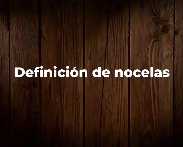 Definición de nocelas