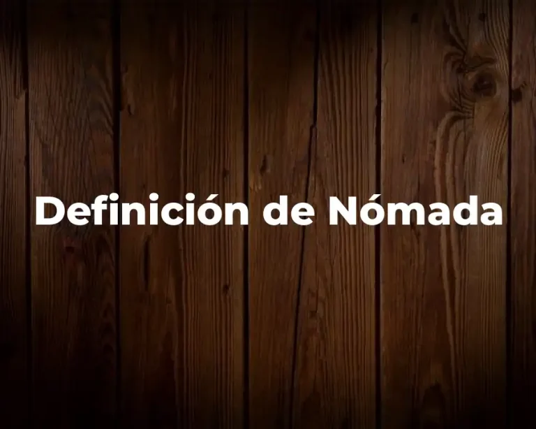 Definición de Nómada