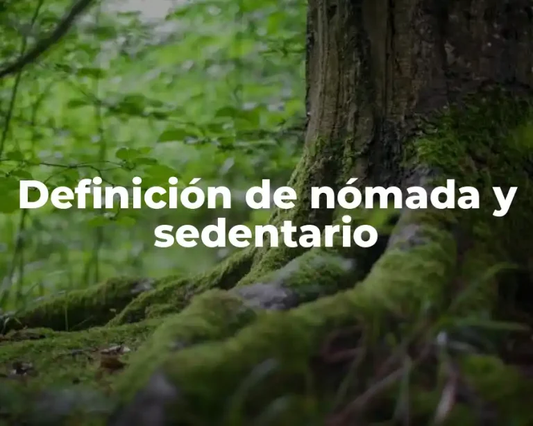 Definición de nómada y sedentario