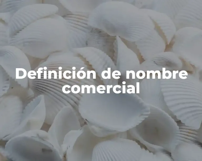 Definición de nombre comercial