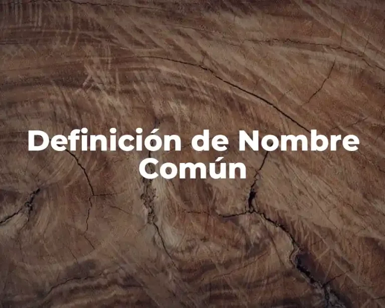 Definición de Nombre Común