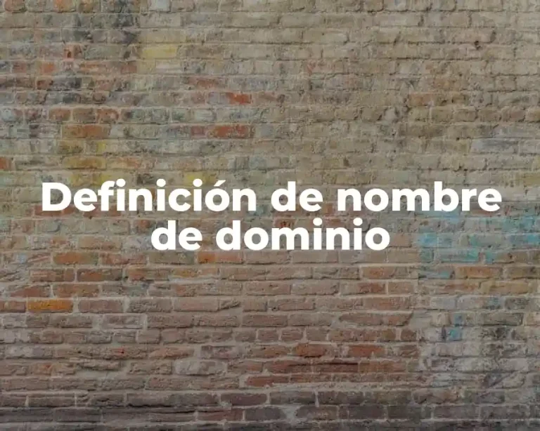 Definición de nombre de dominio