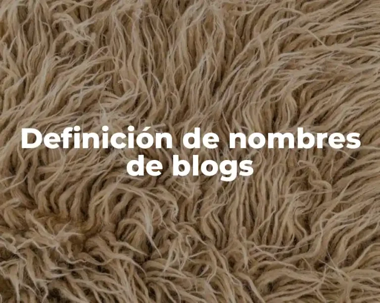 Definición de nombres de blogs