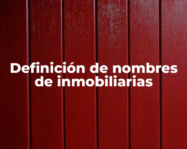 Definición de nombres de inmobiliarias