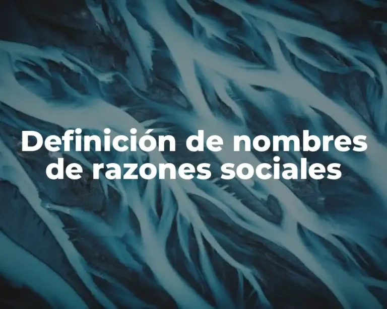 Definición de nombres de razones sociales