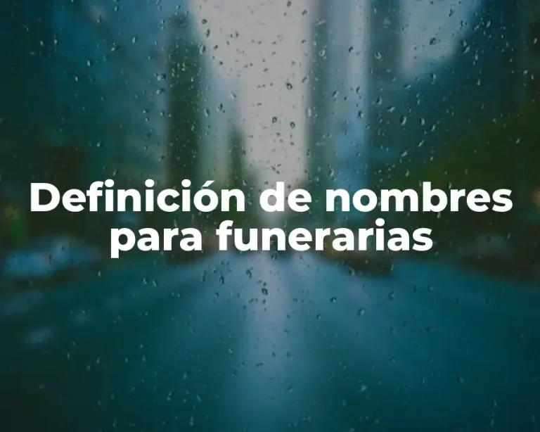 Definición de nombres para funerarias
