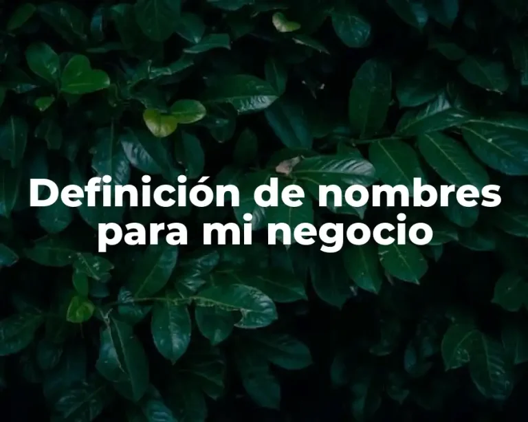 Definición de nombres para mi negocio