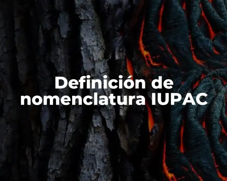 Definición de nomenclatura IUPAC