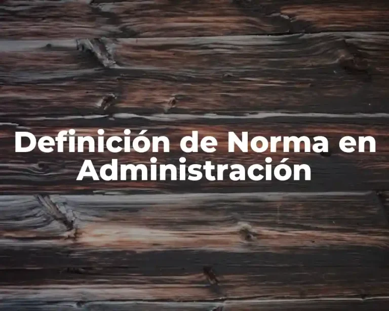 Definición de Norma en Administración