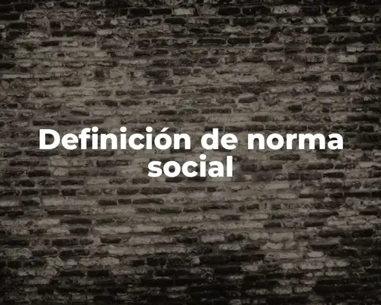 Definición de norma social