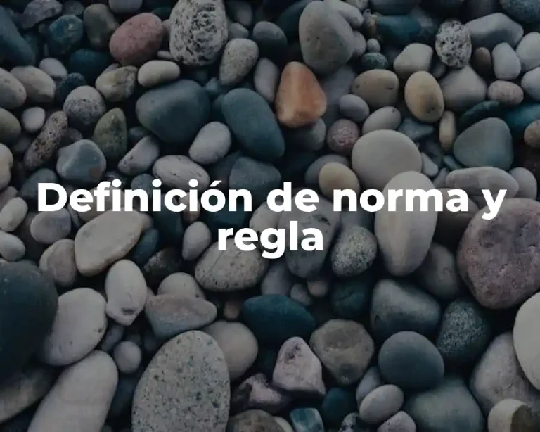Definición de norma y regla