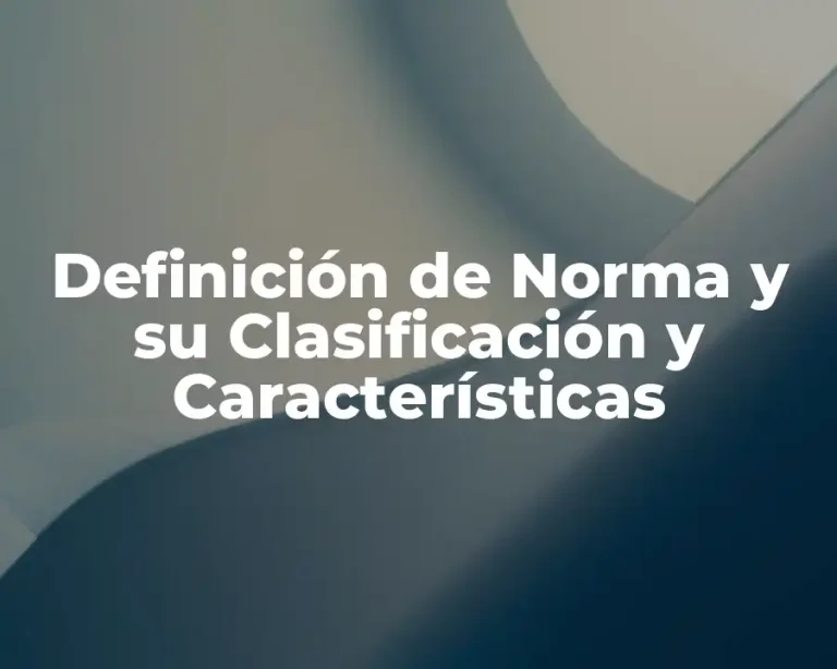 Definición de Norma y su Clasificación y Características