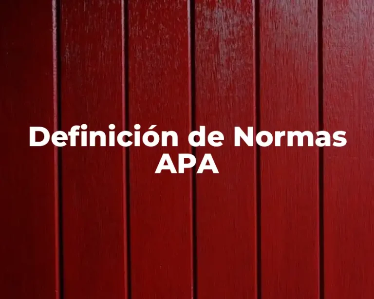 Definición de Normas APA