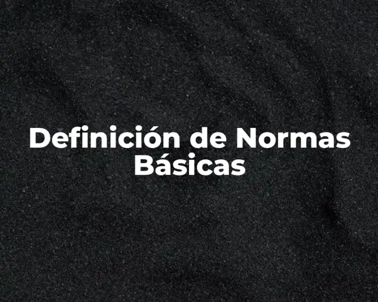 Definición de Normas Básicas