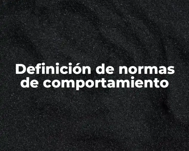 Definición de normas de comportamiento