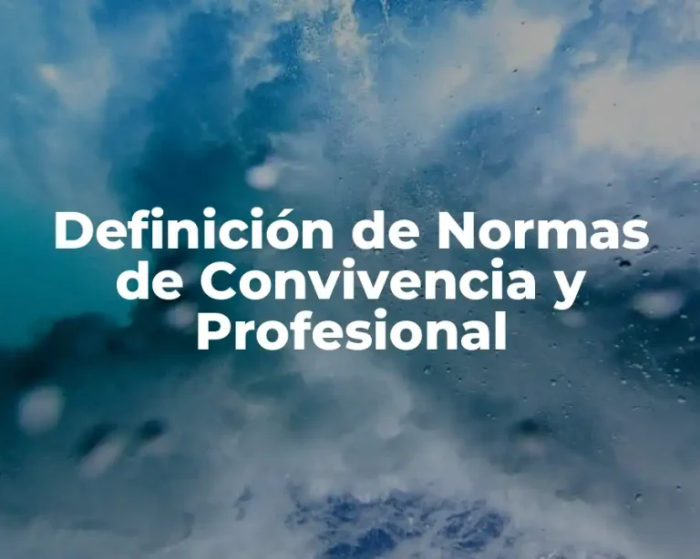 Definición de Normas de Convivencia y Profesional