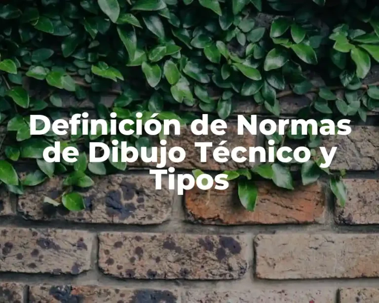Definición de Normas de Dibujo Técnico y Tipos